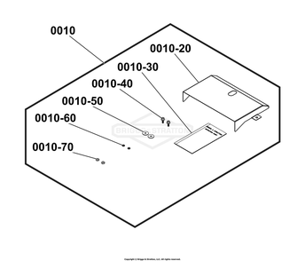 6925-00 - Intake Air Diverter / Intake Air Diverter Diagram and Parts List for 040801-00  Briggs and Stratton Generator